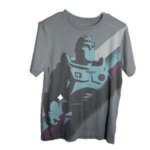 Disney Parks T-Shirt Adult Small Gray Buzz Lightyear Graphic Tee Short Sleeve